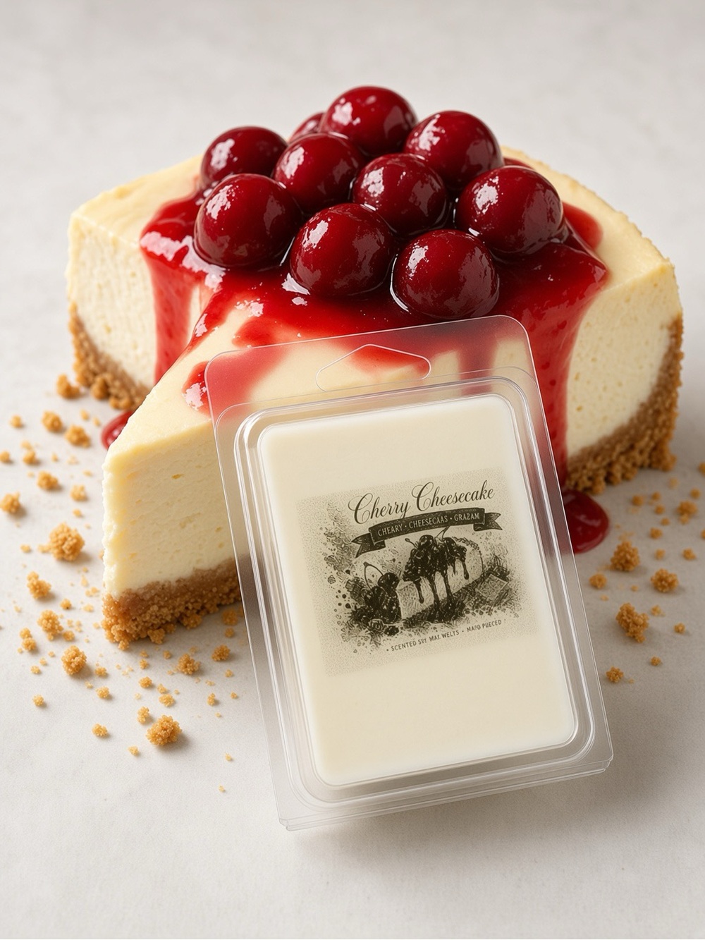 Cherry Cheesecake Soy Wax Melts | Hand Poured - Picture 2 of 2